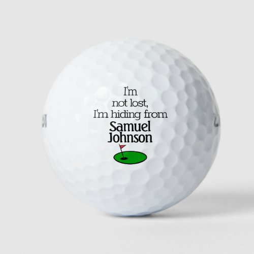 Lost golf balls Jokes Customizable Golf Balls