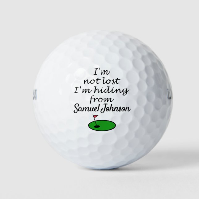 Lost golf balls| Jokes| Customizable Golf Balls (Front)