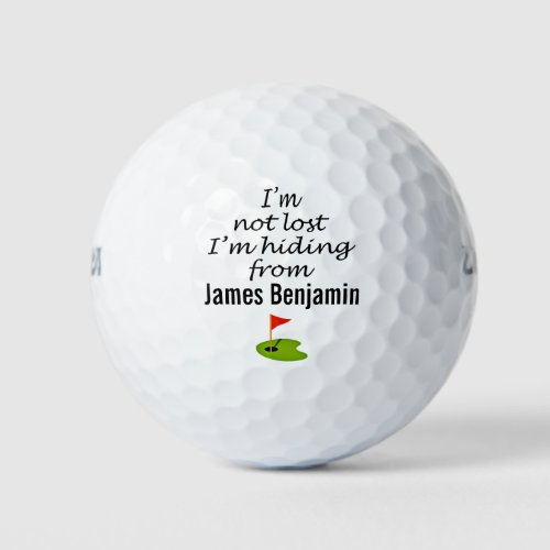Lost golf balls Jokes Customizable Golf Balls