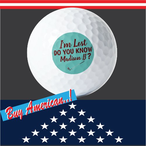 Lost Golfer Funny Teal Golf Balls