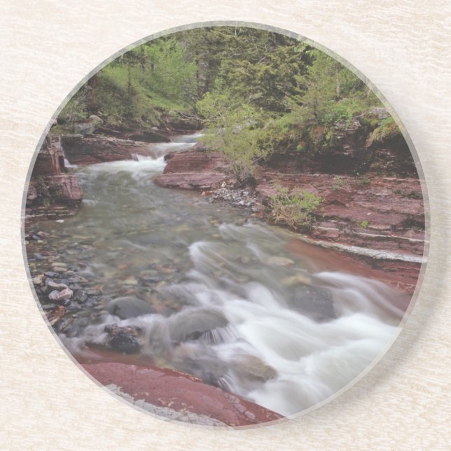 Lost Horse Creek in Waterton Lakes National Park Drink Coaster (Front)