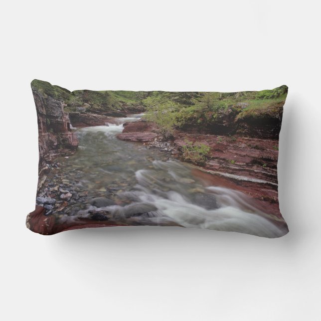 Lost Horse Creek in Waterton Lakes National Park Lumbar Pillow (Front)