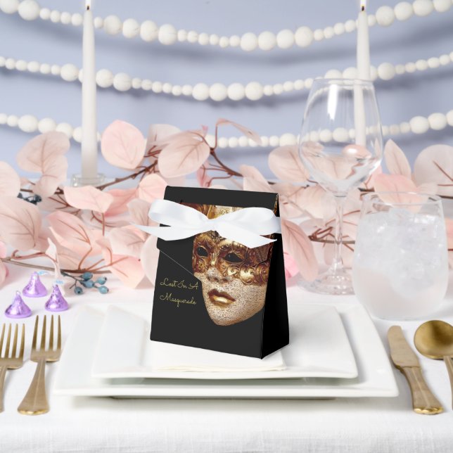 Lost In A Masquerade Halloween Dance Party Favor Boxes (Wedding)