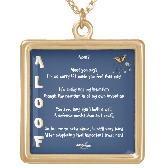 Lost in a Quatrain by Adiela Akoo 'Aloof' Necklace (Front)