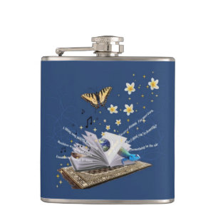 Lost in a Quatrain by Adiela Akoo - Vinyl Wrap  Flask