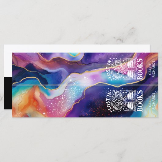 Lost In Books Galaxy Swirl 2-in-1 Bookmarks (Front/Back)