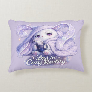 Lost in Cozy Reality Fluffy Bunny Accent Pillow