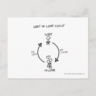 LOST IN LOVE CYCLE POSTCARD