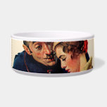 Lost in Paris Bowl<br><div class="desc">Artist: Norman Rockwell | dictionaries, France, Frenchman, police, travel, woman</div>