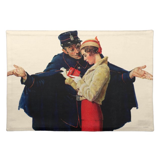 Lost in Paris Cloth Placemat (Front)