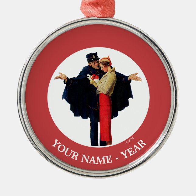 Lost in Paris Metal Ornament (Front)