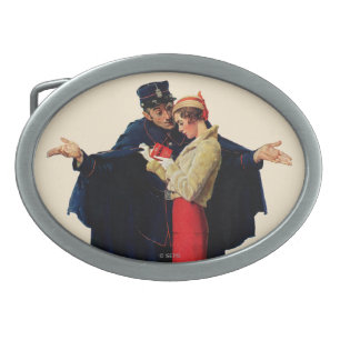 Lost in Paris Oval Belt Buckle