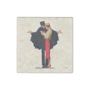 Lost in Paris Stone Magnet