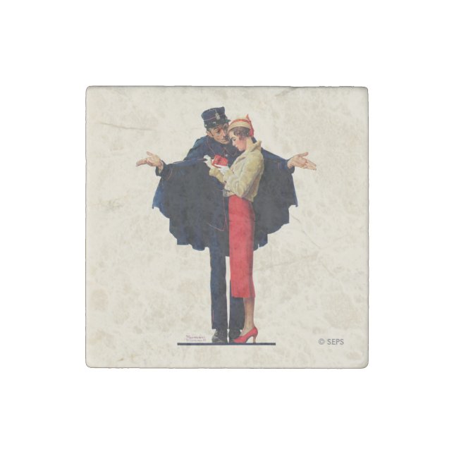 Lost in Paris Stone Magnet (Front)