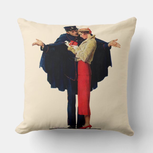 Lost in Paris Throw Pillow (Front)