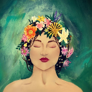 Lost in Serenity, Updated version Acrylic Painting Print