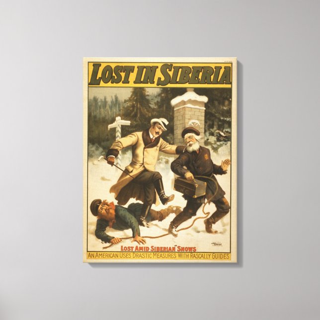 Lost In Siberia, Circa 1898. Canvas Print (Front)