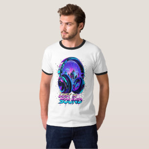 Lost in Sound   Neon City Headphone T-Shirt
