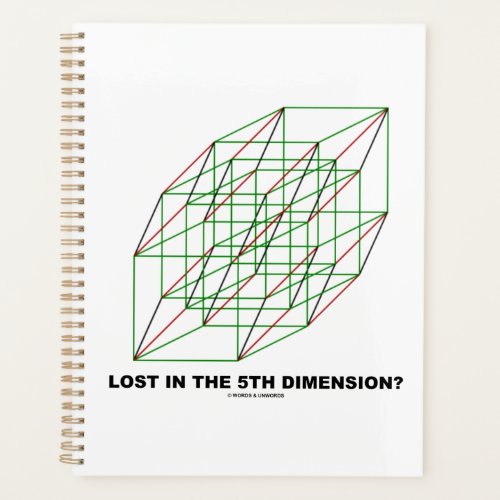 Lost In The 5th Dimension Geometry Cube Humor Planner