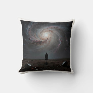 Lost in the clockwork of the cosmos. throw pillow