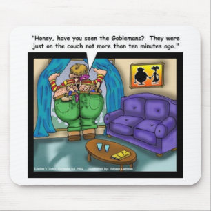 Lost In The Crack Funny Cartoon Gifts Collectibles Mouse Pad