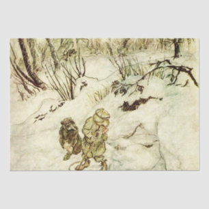 Lost in the Dark Woods by Arthur Rackham Tissue Paper