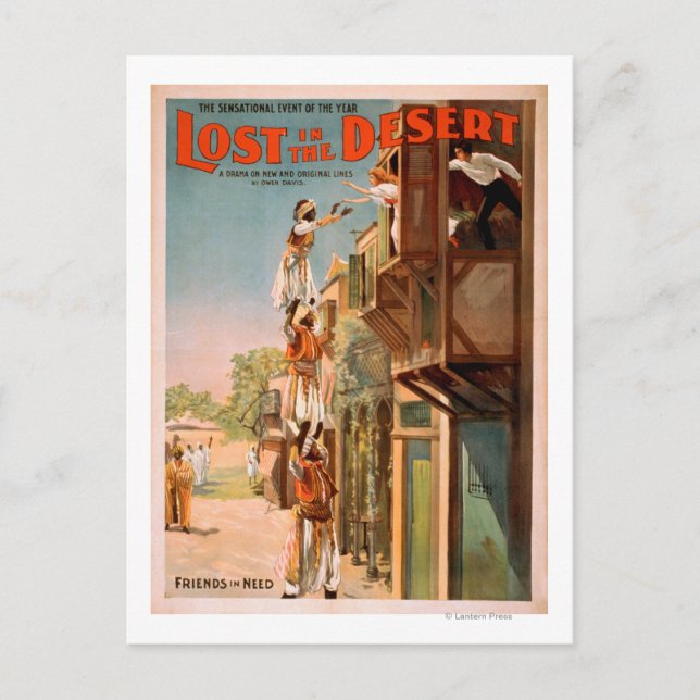 Lost in the Desert Arabian Theatrical Poster Postcard (Front)