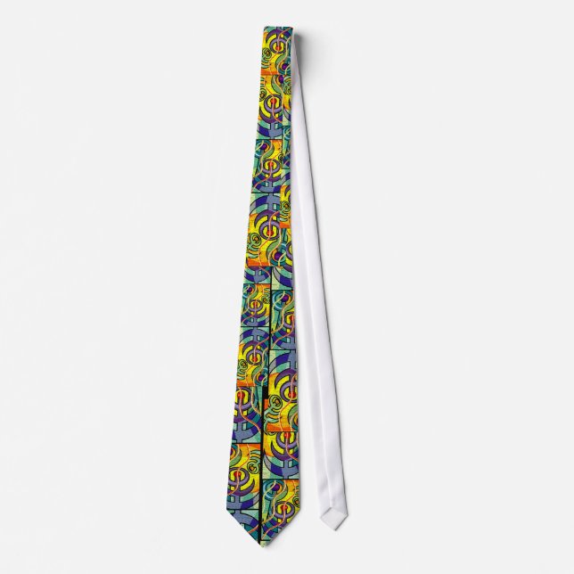 "LOST IN THE JUNGLE" #3 NECK TIE (Front)
