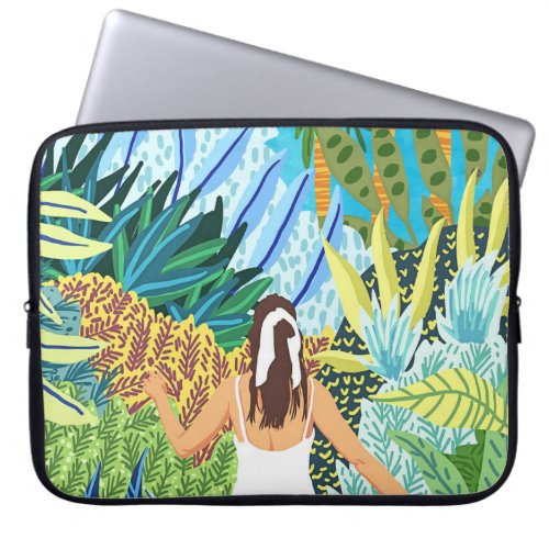 Lost in the Jungle of Feelings  Forest Tropical Laptop Sleeve