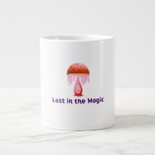 Lost in the Magic Mushroom Art Giant Coffee Mug