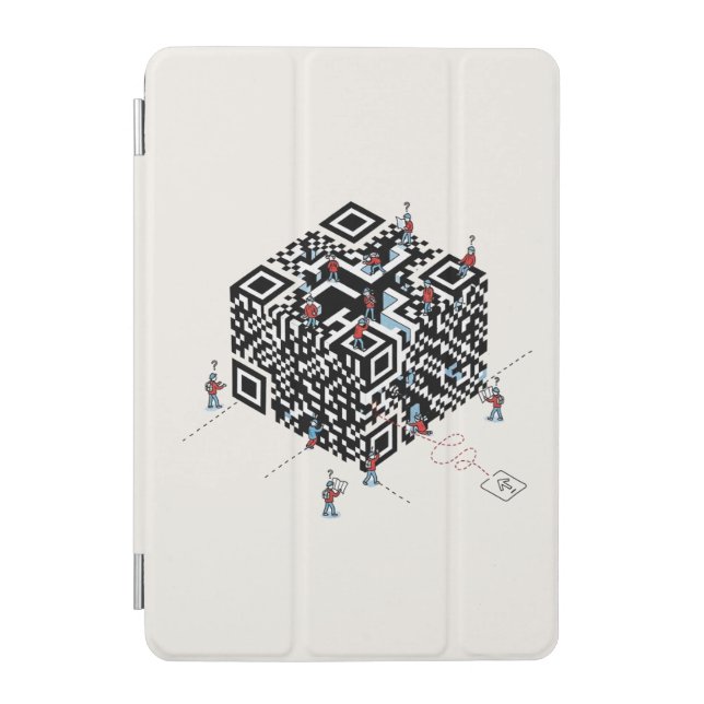 Lost in the QR Code – Geek Maze IT Ipad Case (Front)