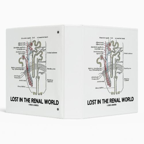 Lost In The Renal World Kidney Nephron 3 Ring Binder