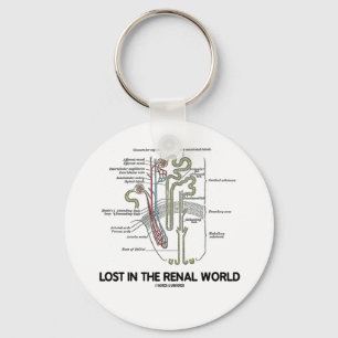 Lost In The Renal World (Kidney Nephron) Keychain