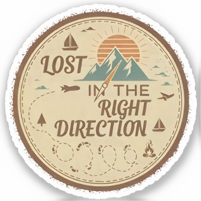 Lost in the Right Direction Sticker (Front)
