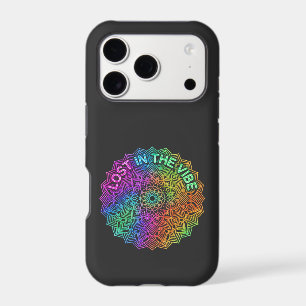 Lost in the Vibe Rainbow Neon Mandala Graphic iPhone 17 Pro Case