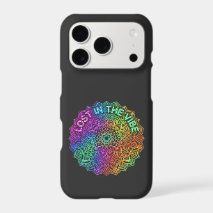 Lost in the Vibe Rainbow Neon Mandala Graphic iPhone 17 Pro Case