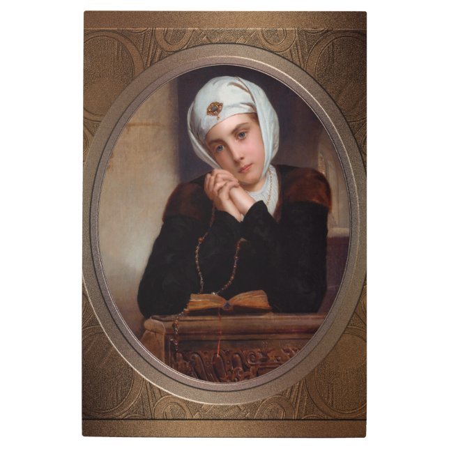 Lost in Thought by Henry Guillaume Schlesinger Metal Print (Front)