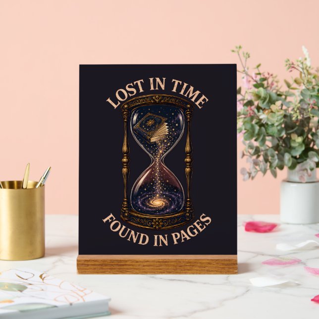 Lost In Time Found In Pages Acrylic Sign (Wedding)