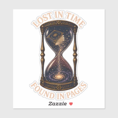 Lost In Time Found In Pages Sticker