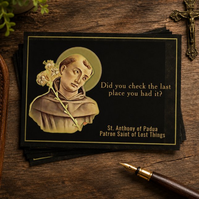 Lost Keys St Anthony Catholic Humor Postcard (Creator Uploaded)