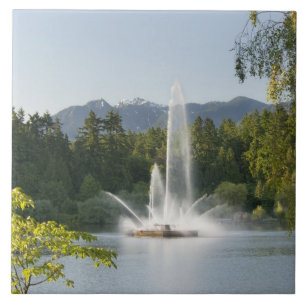 Lost Lagoon Fountain, Stanley Park, Vancouver, Ceramic Tile