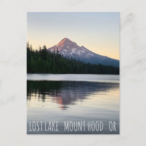 Lost Lake Mount Hood Oregon Sunrise Reflections Postcard