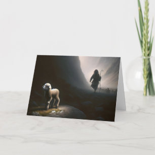 Lost Lamb and Shepherd Thinking of You Card