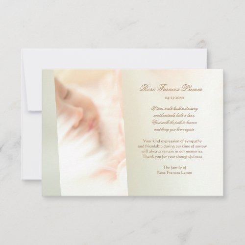 Lost Love Bereavement Thank You Card