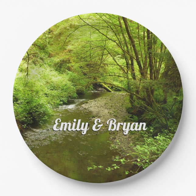 Lost Man Creek I at Redwood National Park Paper Plates (Front)