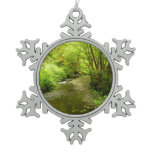 Lost Man Creek I at Redwood National Park Snowflake Pewter Christmas Ornament