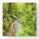Lost Man Creek II at Redwood National Park Square Wall Clock