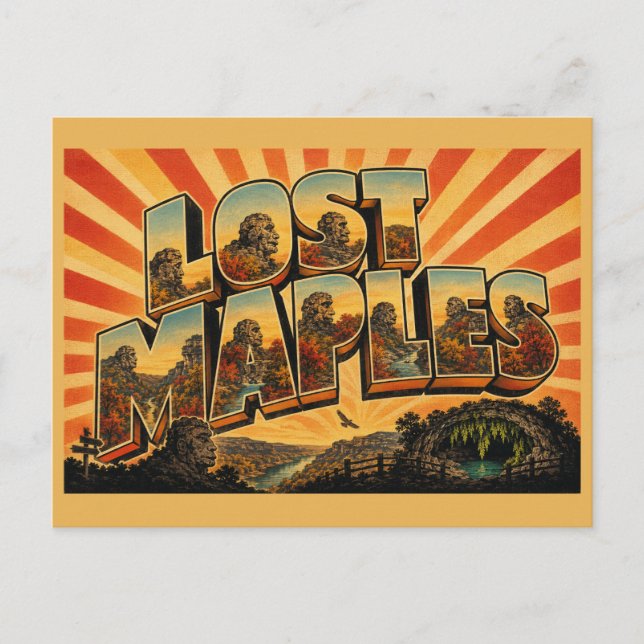 Lost Maples TX Canyons Maple Forest Art Postcard (Front)