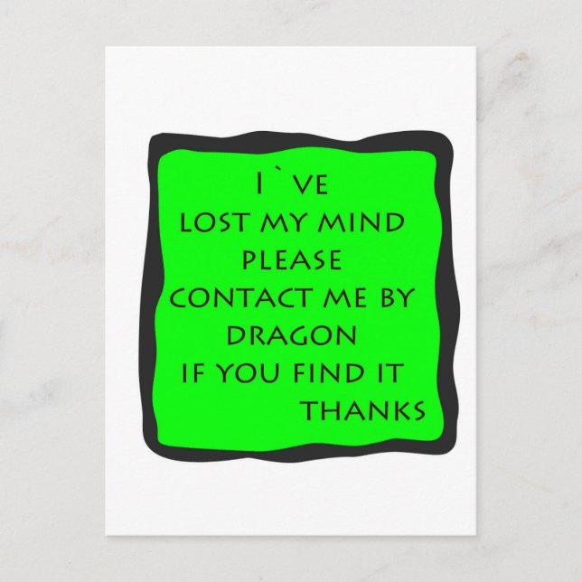 lost mind postcard (Front)