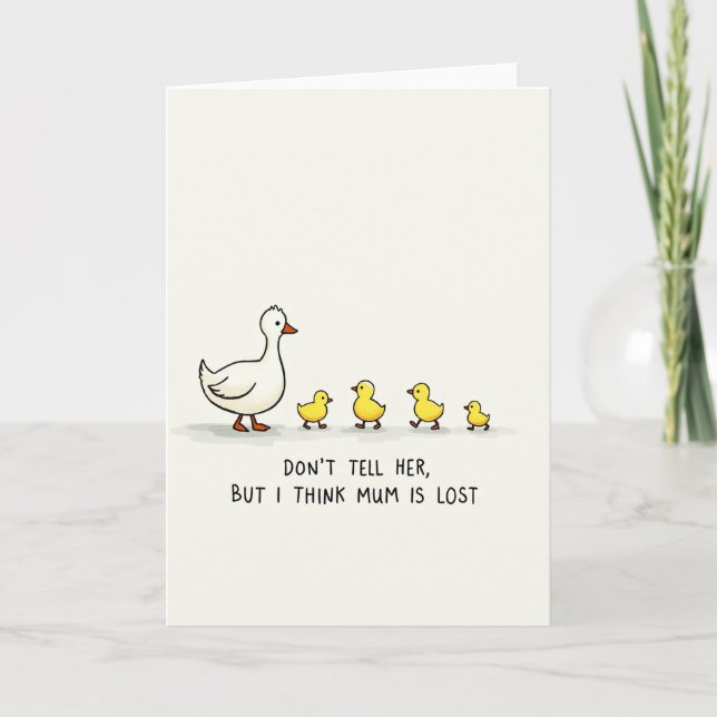 Lost Mum Funny Kids Card (Front)